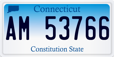 CT license plate AM53766