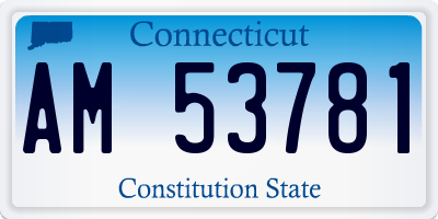 CT license plate AM53781