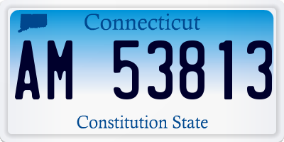CT license plate AM53813