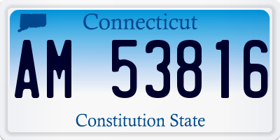 CT license plate AM53816