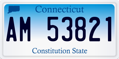 CT license plate AM53821