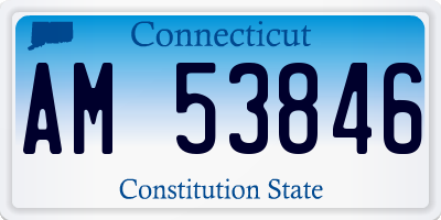 CT license plate AM53846