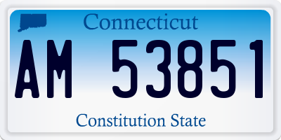 CT license plate AM53851