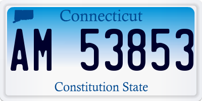 CT license plate AM53853