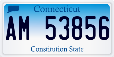 CT license plate AM53856