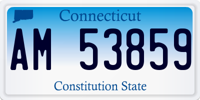 CT license plate AM53859