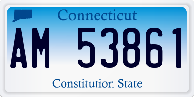 CT license plate AM53861