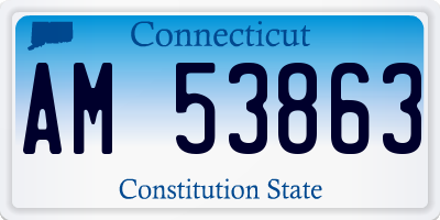 CT license plate AM53863