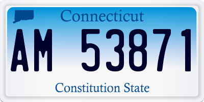 CT license plate AM53871