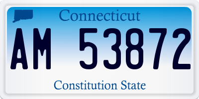 CT license plate AM53872