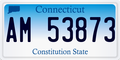 CT license plate AM53873