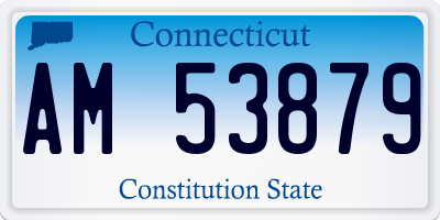 CT license plate AM53879