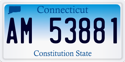 CT license plate AM53881