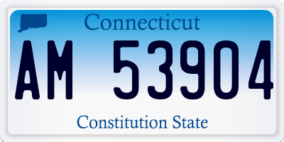 CT license plate AM53904