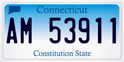 CT license plate AM53911