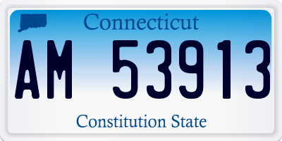 CT license plate AM53913