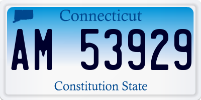CT license plate AM53929
