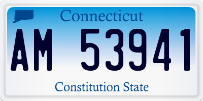 CT license plate AM53941