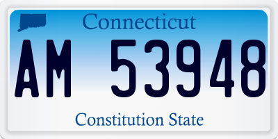 CT license plate AM53948