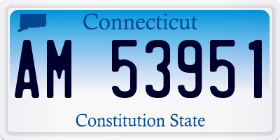 CT license plate AM53951