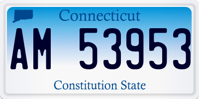 CT license plate AM53953