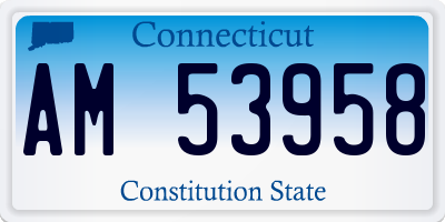 CT license plate AM53958