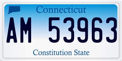 CT license plate AM53963