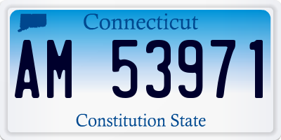 CT license plate AM53971
