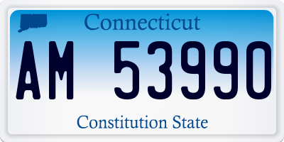 CT license plate AM53990