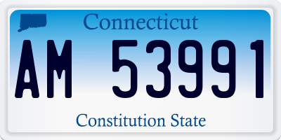 CT license plate AM53991
