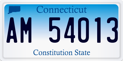 CT license plate AM54013
