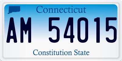 CT license plate AM54015