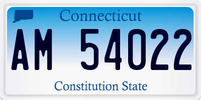 CT license plate AM54022