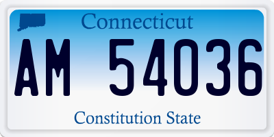CT license plate AM54036