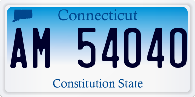 CT license plate AM54040