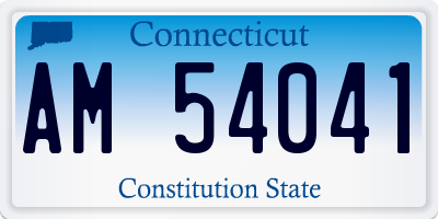 CT license plate AM54041