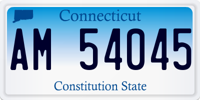 CT license plate AM54045