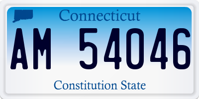 CT license plate AM54046
