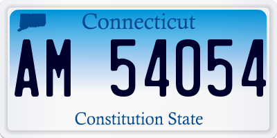 CT license plate AM54054