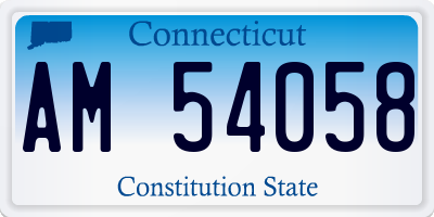 CT license plate AM54058