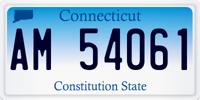 CT license plate AM54061