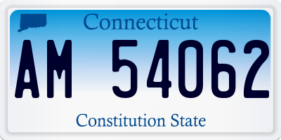 CT license plate AM54062