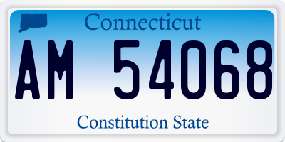 CT license plate AM54068