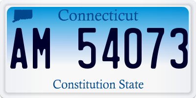 CT license plate AM54073