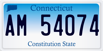 CT license plate AM54074