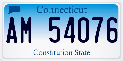 CT license plate AM54076