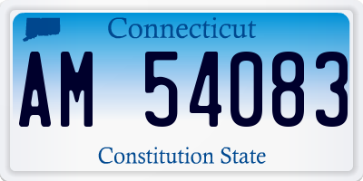 CT license plate AM54083