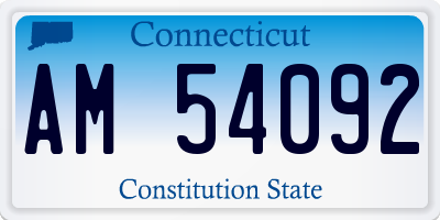CT license plate AM54092