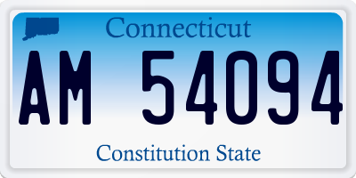 CT license plate AM54094