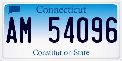 CT license plate AM54096